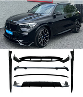 BMW X5 2018+ G05 Gloss Black Knight Aero Body Kit - Flick Style Spoiler